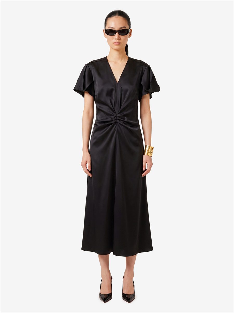 Sutton New York - Abito midi con drappeggio - Vista frontale