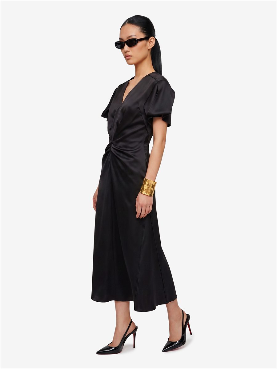 Sutton New York - Abito midi con drappeggio - Dettaglio capo