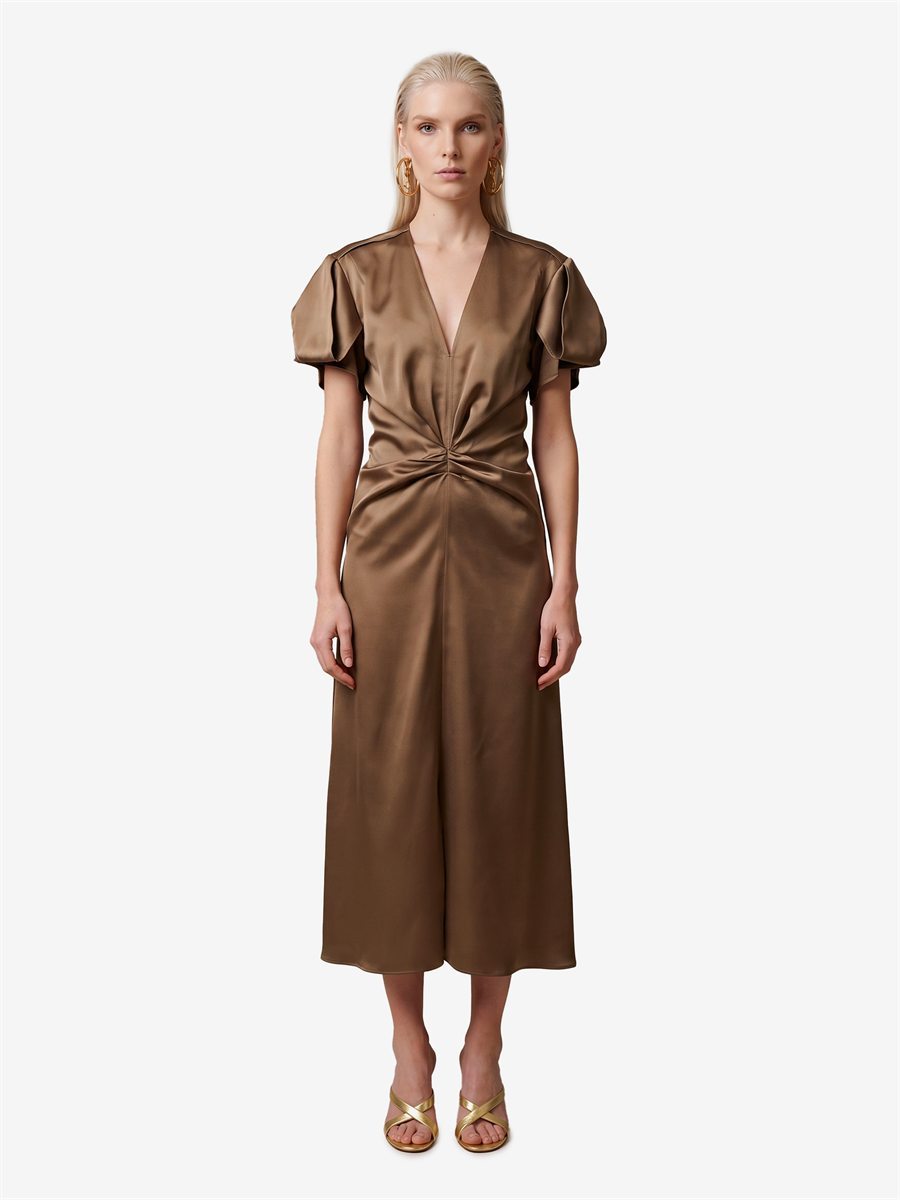 Sutton New York - Abito midi con drappeggio - Vista frontale