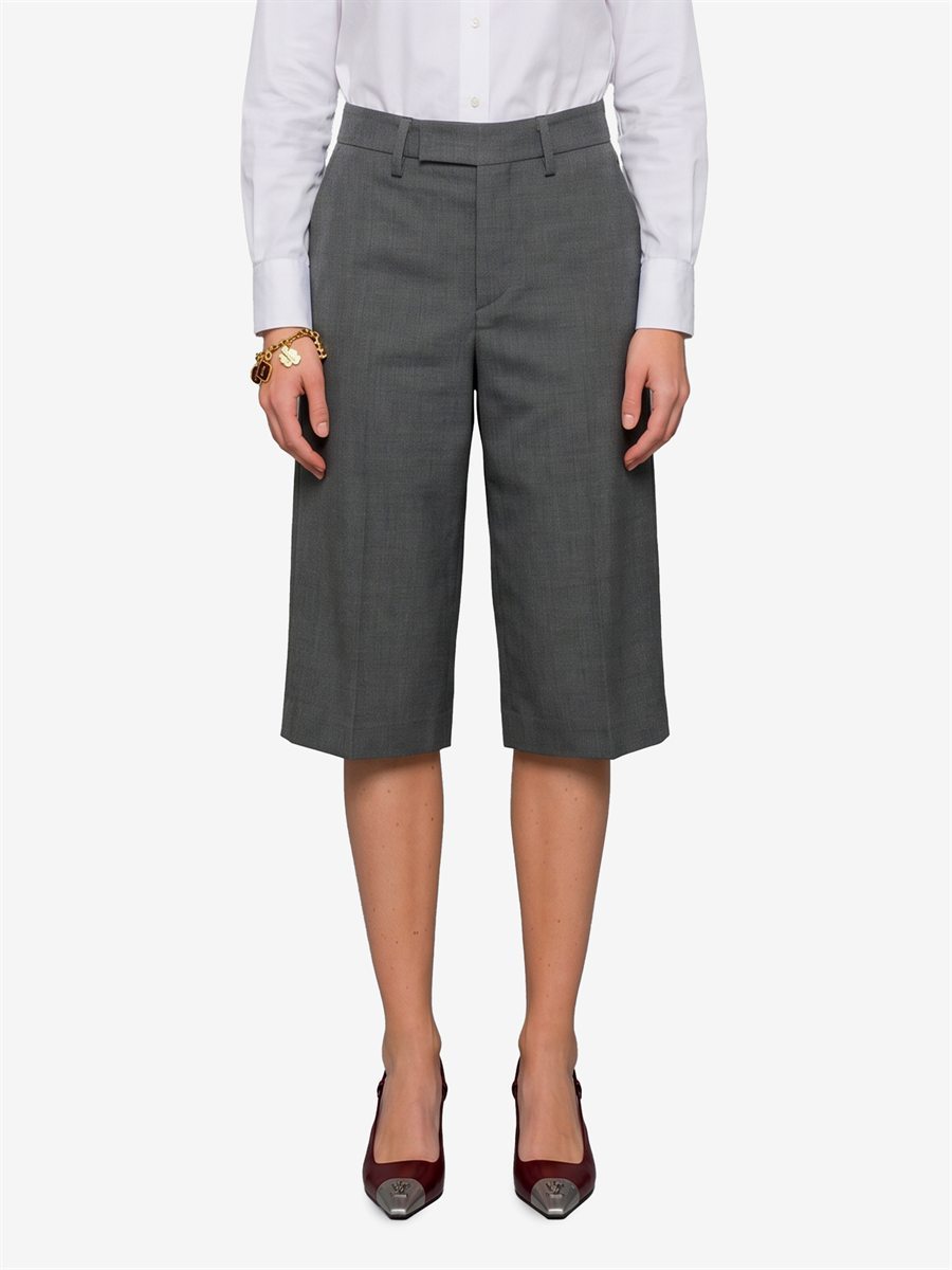 Sutton New York - Bermuda in tela stretch antracite - Vista frontale