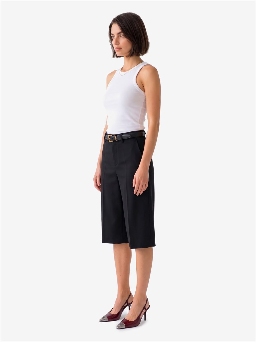 Sutton New York - Bermuda in tela stretch nero - Dettaglio capo