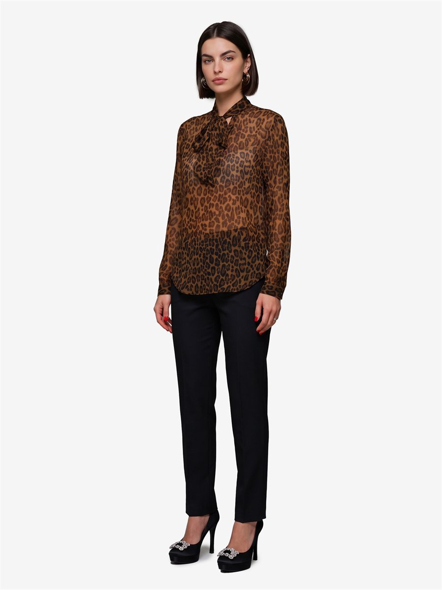 Sutton New York - Blusa animalier con fiocco - Dettaglio capo