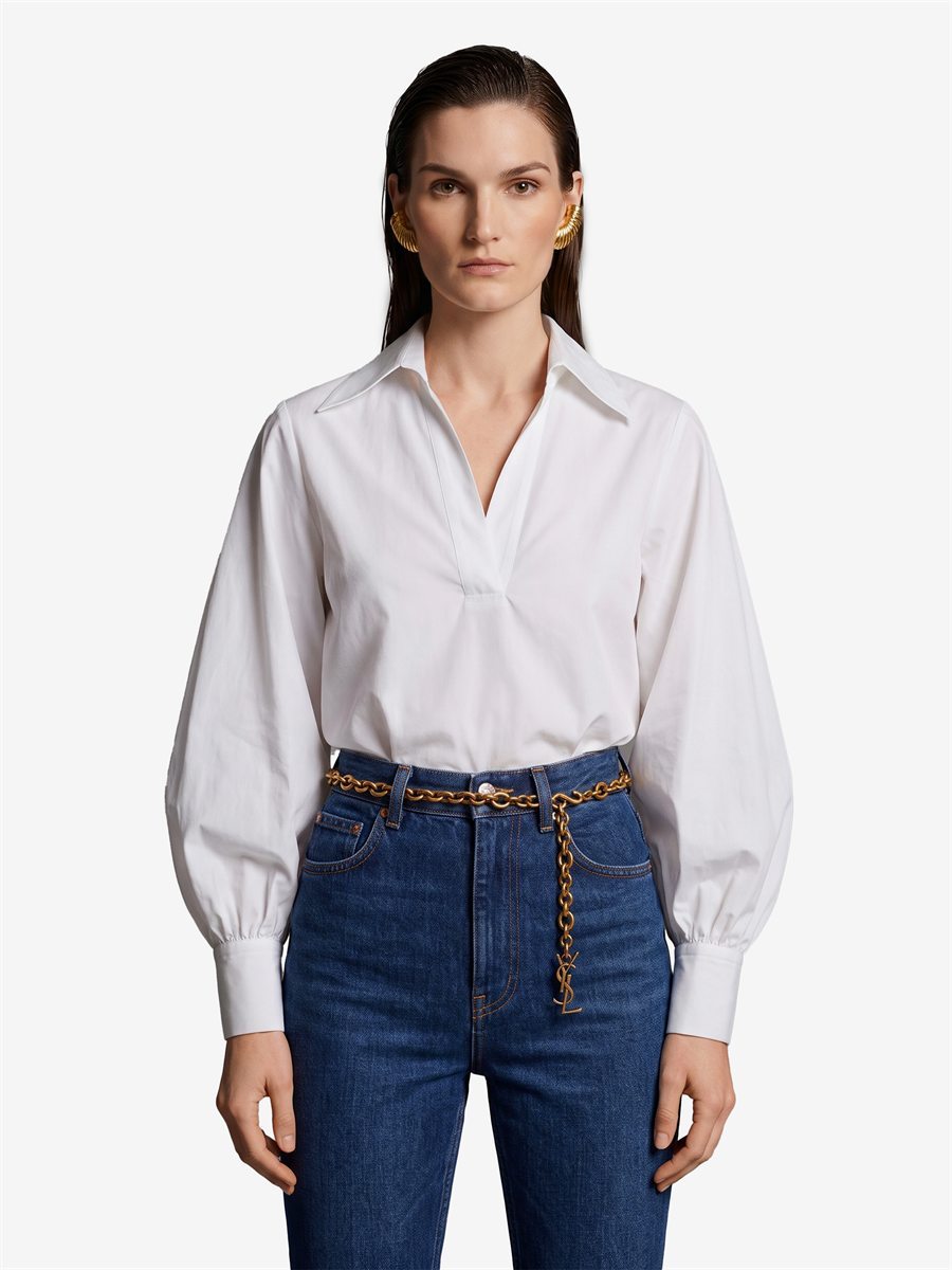 Sutton New York - Blusa in popeline di cotone - Vista frontale