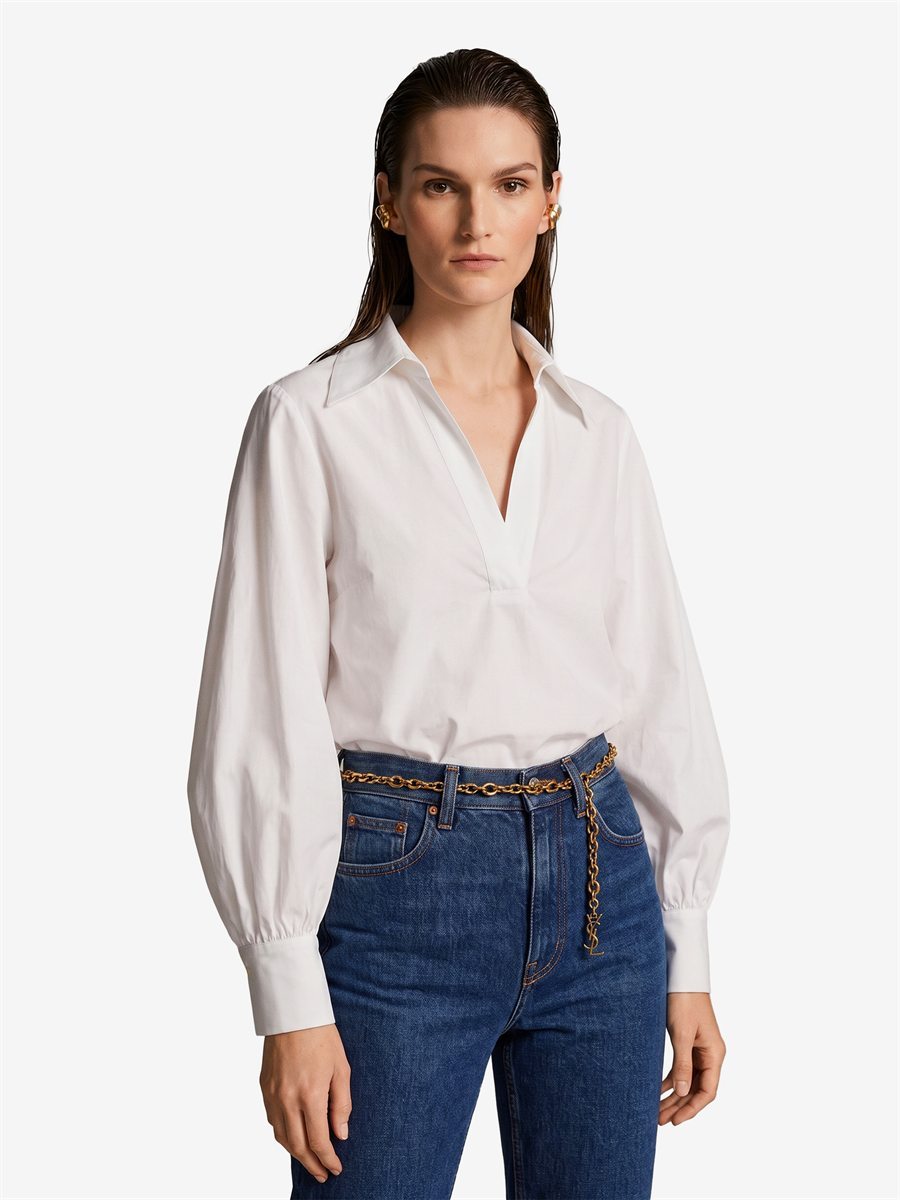Sutton New York - Blusa in popeline di cotone - Dettaglio capo