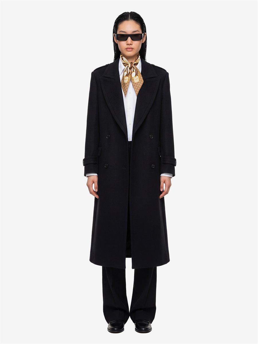 Sutton New York - Cappotto doppiopetto nero - Vista frontale