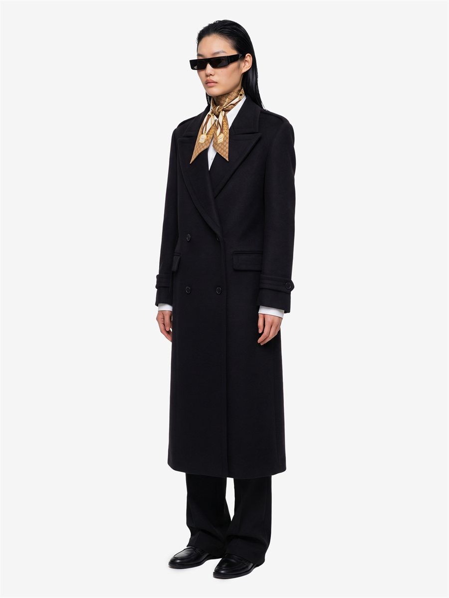 Sutton New York - Cappotto doppiopetto nero - Dettaglio capo