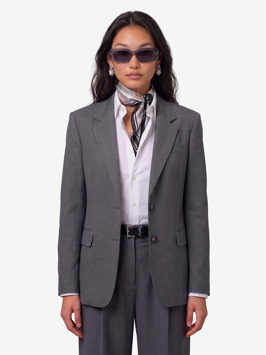 Sutton New York - Giacca monopetto in tela stretch - Vista frontale