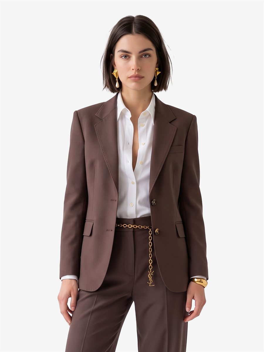 Sutton New York - Giacca monopetto in tela stretch - Vista frontale