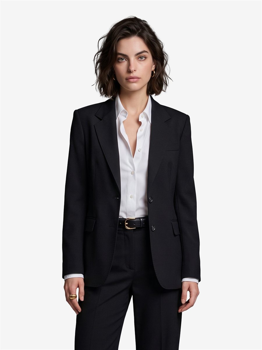 Sutton New York - Giacca monopetto in tela stretch - Vista frontale