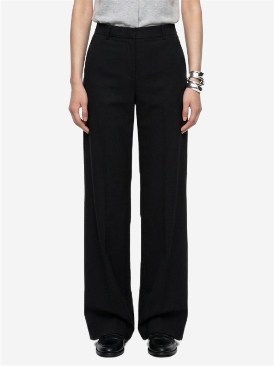 Sutton New York - Pantalone in satin con vita elasticizzata - Vista frontale