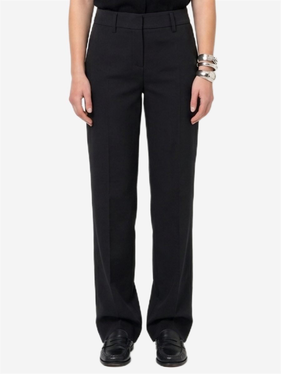 Sutton New York - Pantalone in tela stretch antracite - Vista frontale