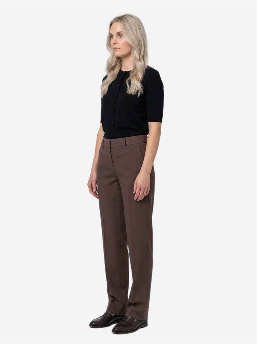 Sutton New York - Pantalone in tela stretch caffè - Dettaglio capo