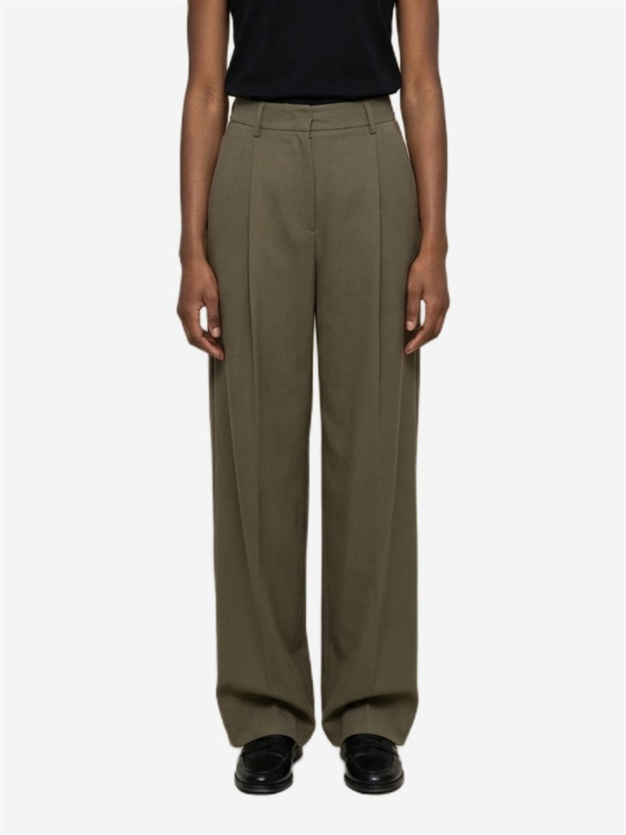 Sutton New York - Pantalone in tela stretch light militare - Vista frontale