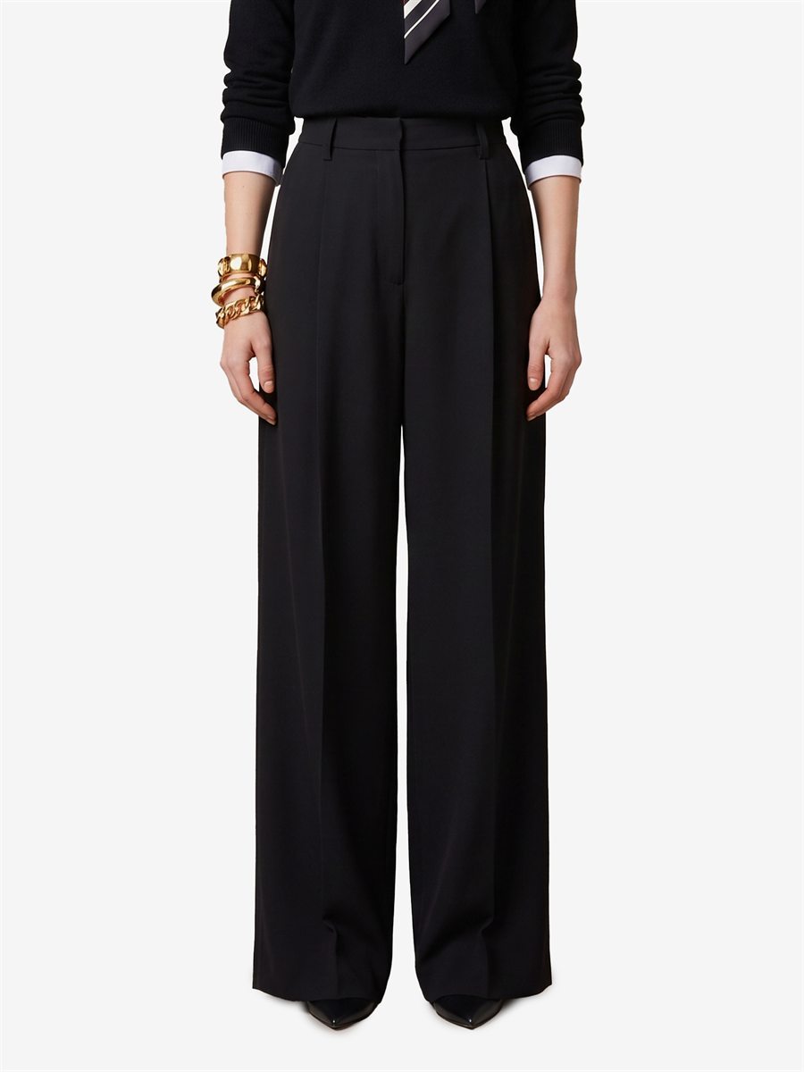 Sutton New York - Pantalone in tela stretch light nera - Vista frontale