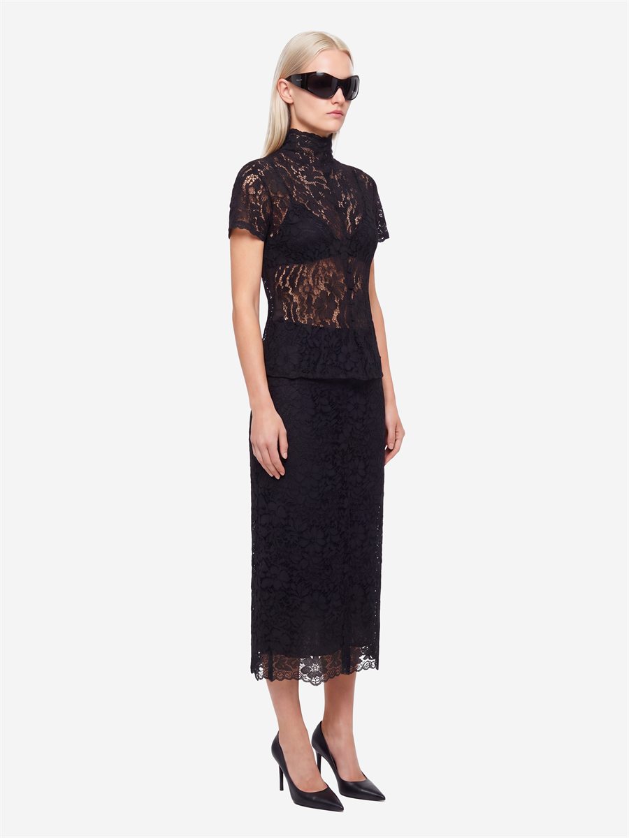 Sutton New York - Top in pizzo nero - Dettaglio capo